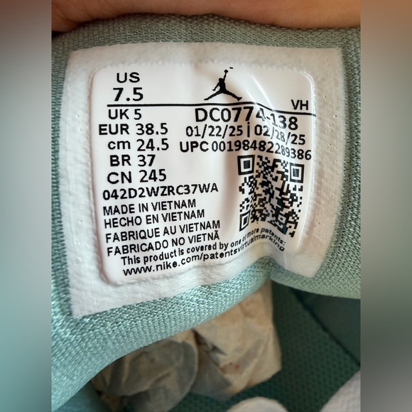 Air Jordan 1 Low White Cannon Sail Shoes Women's | Size7.5 - Picture 6 of 7